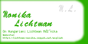 monika lichtman business card